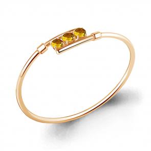 Браслет из золочёного серебра AQUAMARINE с цитрином А7456106-п фото