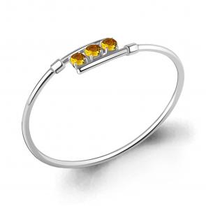 Серебряный браслет AQUAMARINE с цитрином А7456106 фото