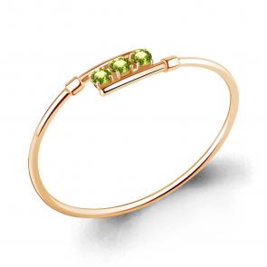 Браслет из золочёного серебра AQUAMARINE с хризолитом А7456107-п фото