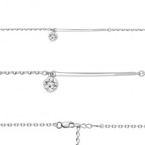 Серебряный браслет AQUAMARINE с фианитом А74624А фото