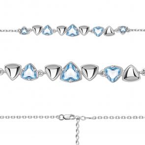 Серебряный браслет AQUAMARINE с топазом А7462505 фото