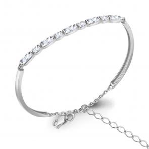 Серебряный браслет AQUAMARINE с фианитом А74630 фото