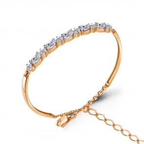 Браслет из золочёного серебра AQUAMARINE с фианитом А74639А-п фото