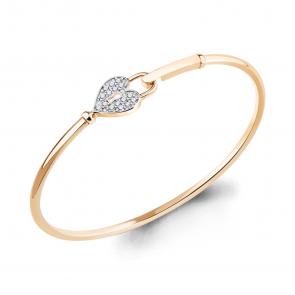 Браслет из золочёного серебра AQUAMARINE с фианитом А74657А-п фото