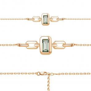 Браслет из золочёного серебра AQUAMARINE с празиолитом А7473315-п фото