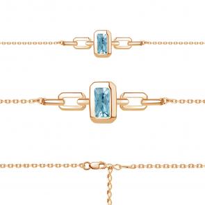 Браслет из золочёного серебра AQUAMARINE с турмалином А7473388-п фото