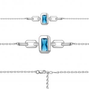 Серебряный браслет AQUAMARINE с Лондон топазом А7473393 фото