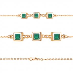 Браслет из золочёного серебра AQUAMARINE с агатом А7474609-п фото