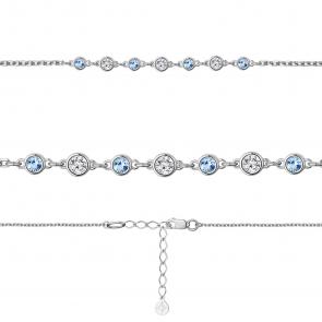 Серебряный браслет AQUAMARINE с топазом и фианитом А74804АБ фото