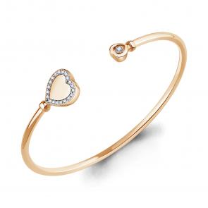 Браслет из золочёного серебра AQUAMARINE с фианитом А74839А-п фото