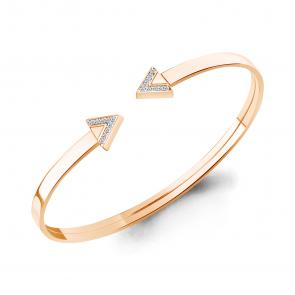 Браслет из золочёного серебра AQUAMARINE с фианитом А74853А-п фото