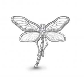 Серебряная брошь AQUAMARINE с фианитом А77452А фото