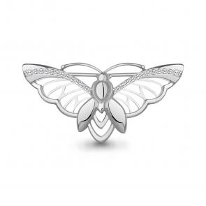 Серебряная брошь AQUAMARINE с фианитом А77454А фото