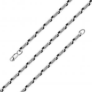 Цепь плетение Фантазийное из черненого серебра Иордань Б-Ц-050 фото