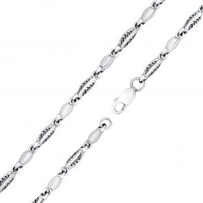 Цепь плетение Фантазийное из черненого серебра Иордань Б-Ц-109 фото