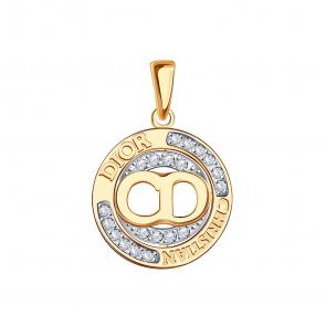 Золотая подвеска BERGER с фианитом Б030103 фото