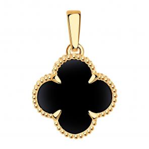 Золотая подвеска BERGER с ониксом Б030110 фото