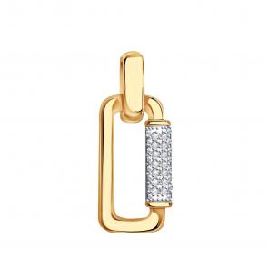 Золотая подвеска BERGER с фианитом Б030140 фото