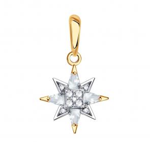 Золотая подвеска BERGER с фианитом Б030551 фото