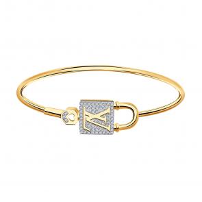 Золотой браслет BERGER с фианитом Б070032 фото