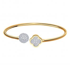 Золотой браслет BERGER с фианитом Б070041 фото