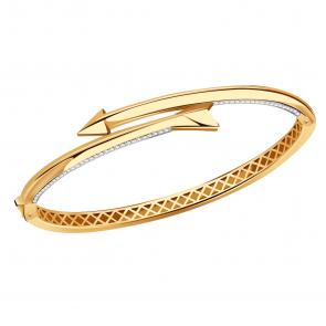 Золотой браслет BERGER с фианитом Б070274 фото