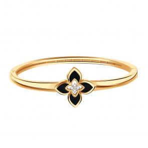 Золотой браслет BERGER с фианитом и ониксом Б070297 фото