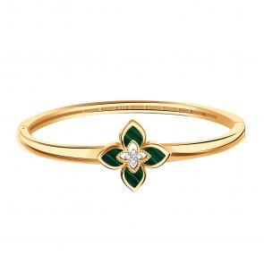 Золотой браслет BERGER с фианитом и малахитом Б070297м фото