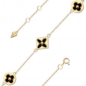 Золотой браслет BERGER с ониксом Б070327 фото