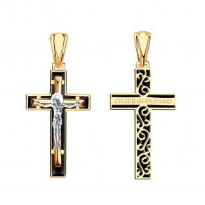 Золотая подвеска BERGER с ониксом Б080002 фото