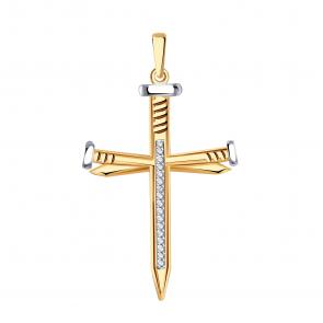 Золотая подвеска BERGER с фианитом Б080025 фото