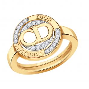 Золотое кольцо BERGER с фианитом Б110103 фото