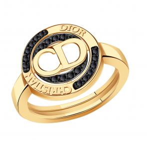 Золотое кольцо BERGER с фианитом Б110103ч фото