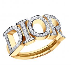 Золотое кольцо BERGER с фианитом Б110117 фото