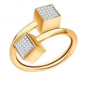 Золотое кольцо BERGER с фианитом Б110341 фото