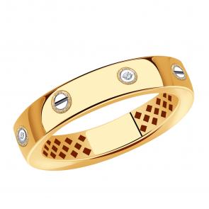 Золотое кольцо BERGER с фианитом Б110384 фото