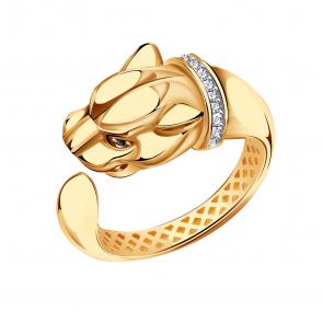 Золотое кольцо BERGER с фианитом Б110425 фото