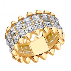 Золотое кольцо BERGER с фианитом Б110627 фото