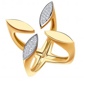 Золотое кольцо BERGER с фианитом Б110668 фото