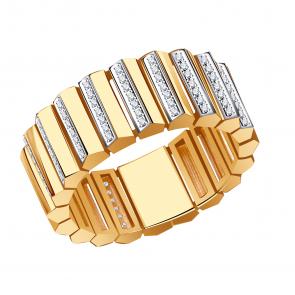 Золотое кольцо BERGER с фианитом Б110889 фото