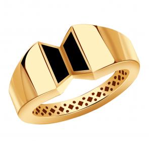 Золотое кольцо BERGER с ониксом Б110948 фото