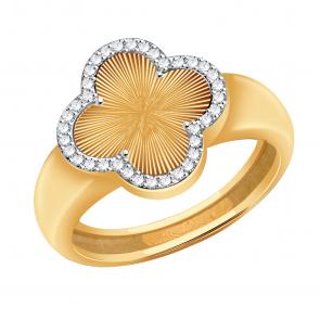 Золотое кольцо BERGER с фианитом Б110973 фото