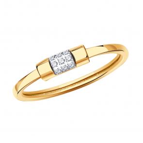 Золотое кольцо BERGER с фианитом Б110981 фото