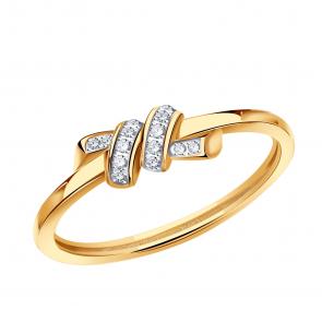 Золотое кольцо BERGER с фианитом Б110983 фото