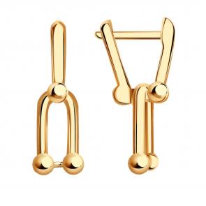 Золотые серьги-трансформеры BERGER Б120194 фото