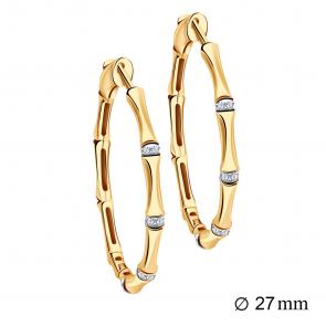 Золотые серьги BERGER с фианитом Б120216 фото