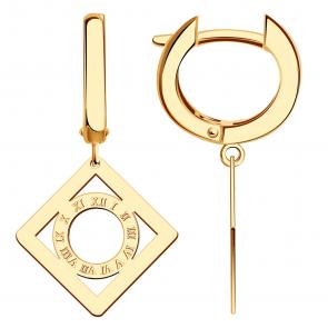 Золотые серьги BERGER Б120474 фото