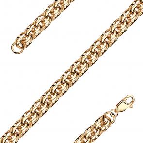 Браслет плетение Бисмарк из золочёного серебра NOVIKOV БАз003 фото