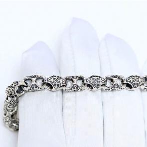 Браслет плетение Фантазийное из черненого серебра Иордань БЦ-016 фото