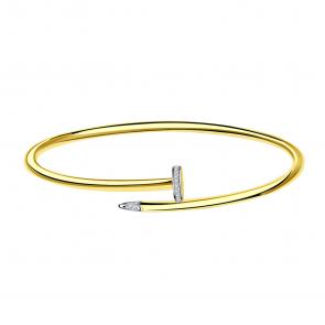 Браслет из лимонного золота BERGER с фианитом Бл070029 фото